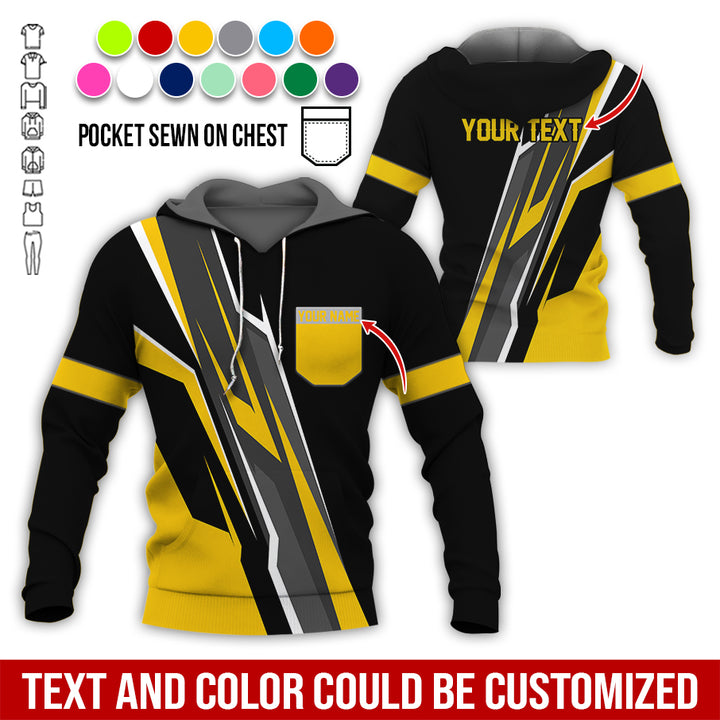 Pocket-Custom Text Uniform Full Colors All Over Printed Clothes GE894
