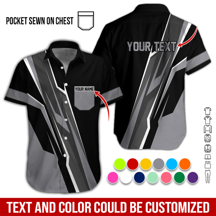 Pocket-Custom Text Uniform Full Colors All Over Printed Clothes GE894