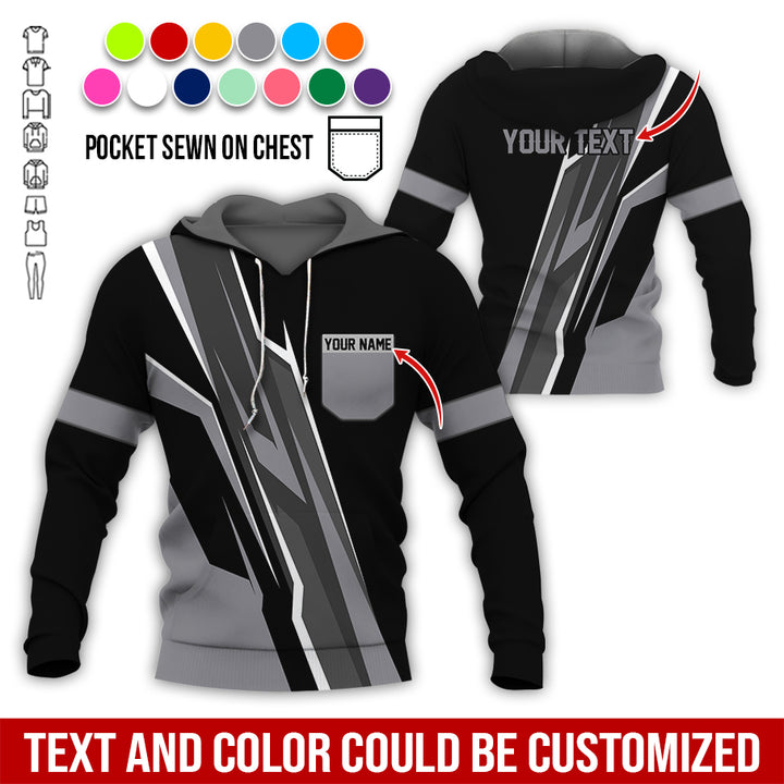 Pocket-Custom Text Uniform Full Colors All Over Printed Clothes GE894