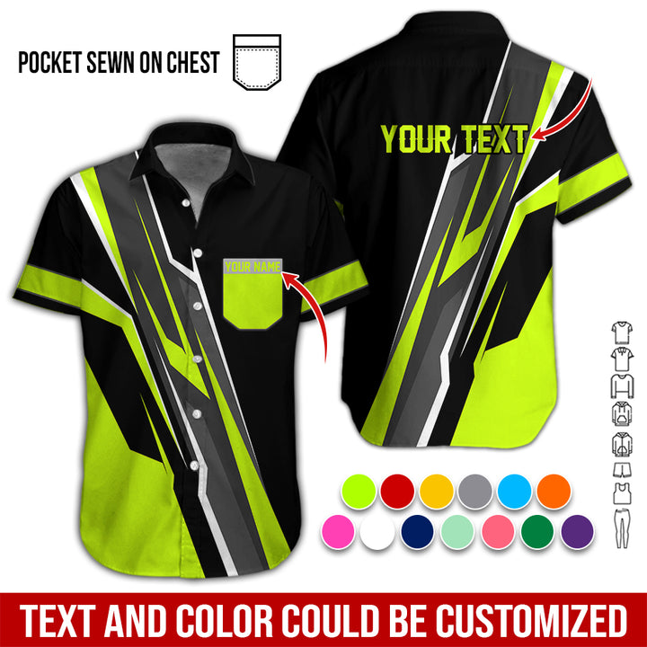 Pocket-Custom Text Uniform Full Colors All Over Printed Clothes GE894