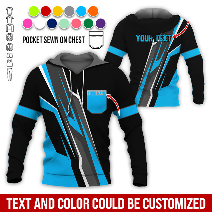 Pocket-Custom Text Uniform Full Colors All Over Printed Clothes GE894