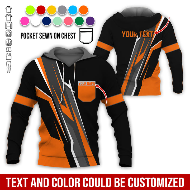 Pocket-Custom Text Uniform Full Colors All Over Printed Clothes GE894