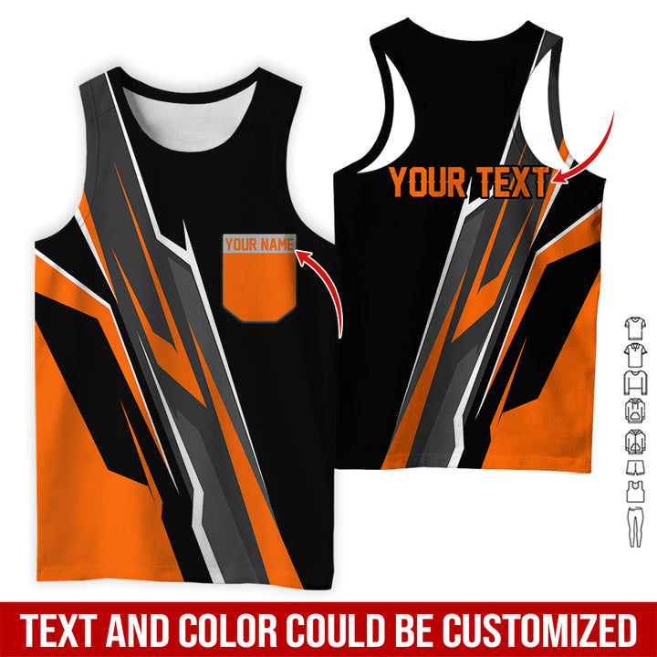 Pocket-Custom Text Uniform Full Colors All Over Printed Clothes GE894