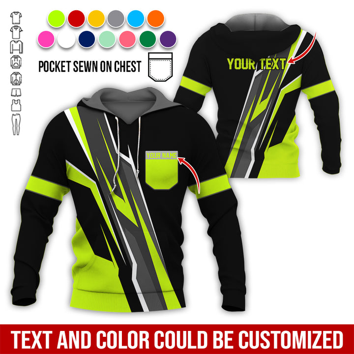 Pocket-Custom Text Uniform Full Colors All Over Printed Clothes GE894