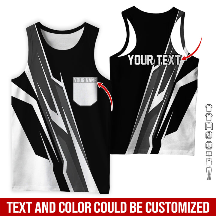 Pocket-Custom Text Uniform Full Colors All Over Printed Clothes GE894