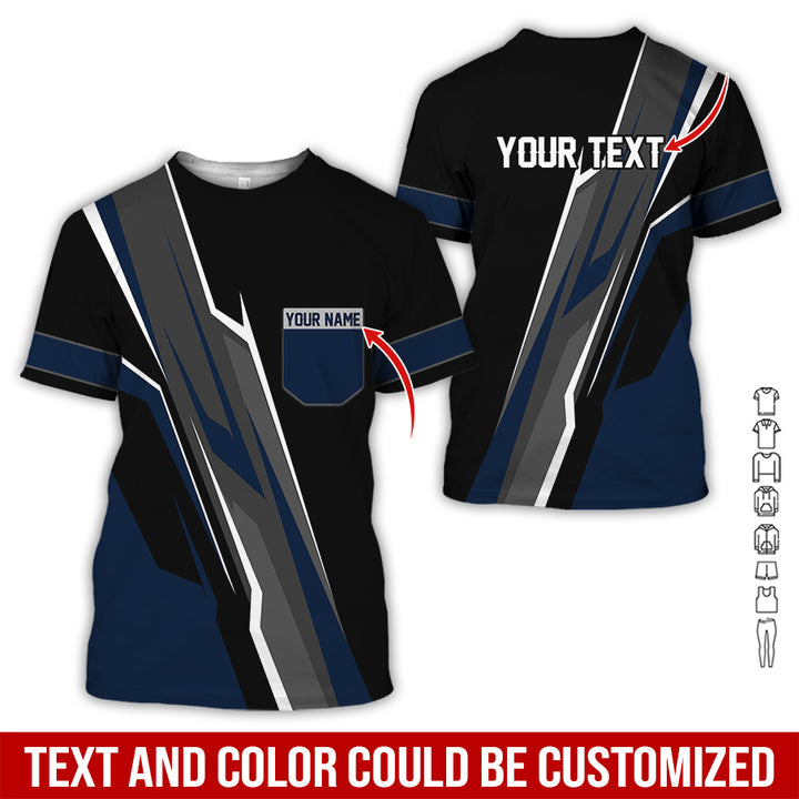 Pocket-Custom Text Uniform Full Colors All Over Printed Clothes GE894