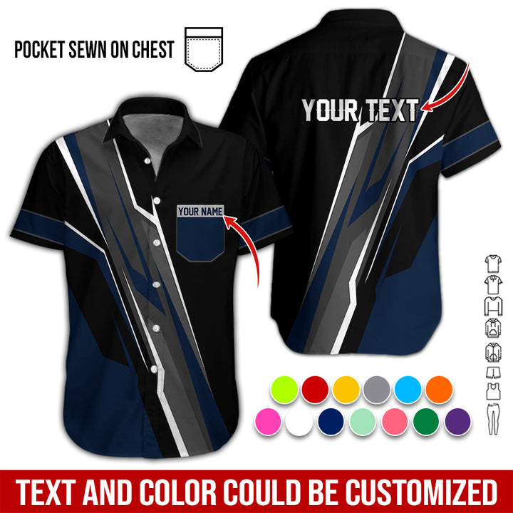 Pocket-Custom Text Uniform Full Colors All Over Printed Clothes GE894