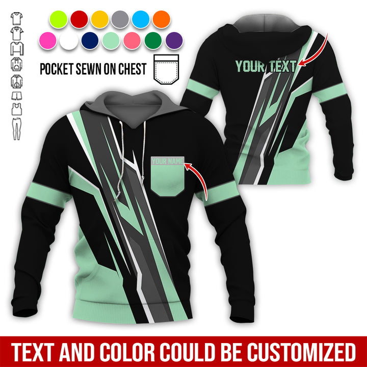 Pocket-Custom Text Uniform Full Colors All Over Printed Clothes GE894