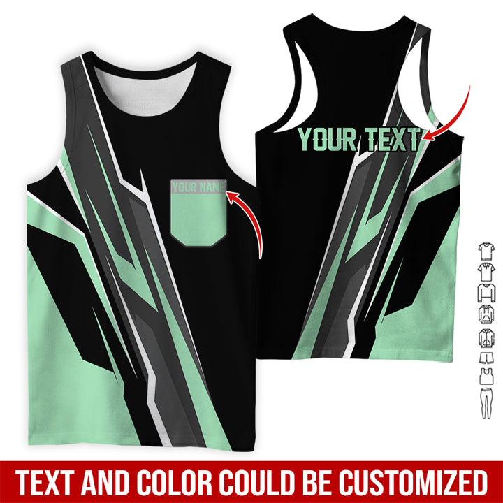 Pocket-Custom Text Uniform Full Colors All Over Printed Clothes GE894