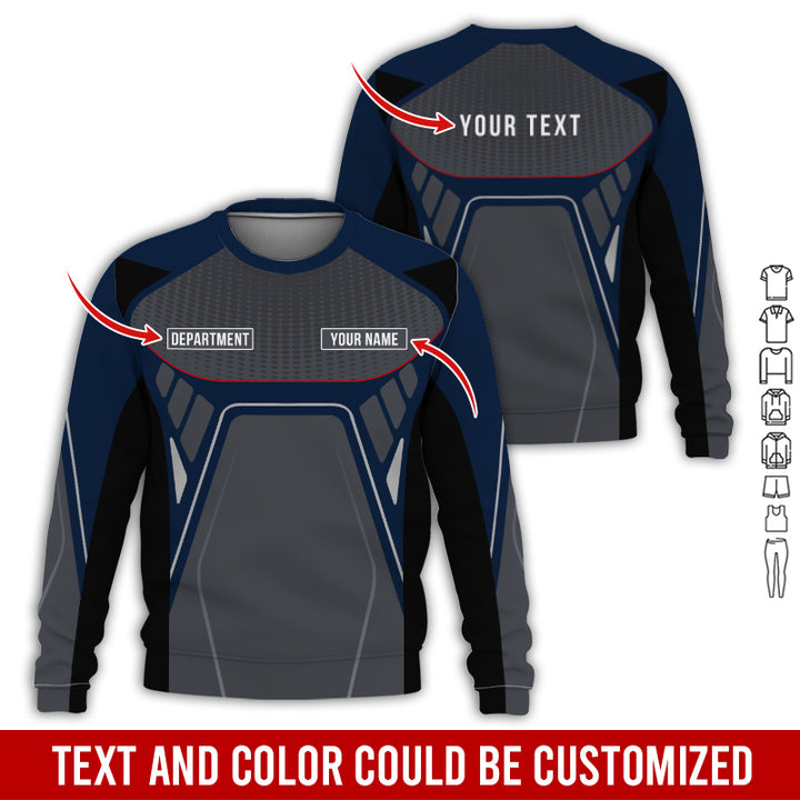 Personalized Name Workwear Style All Over Printed Clothes HT264