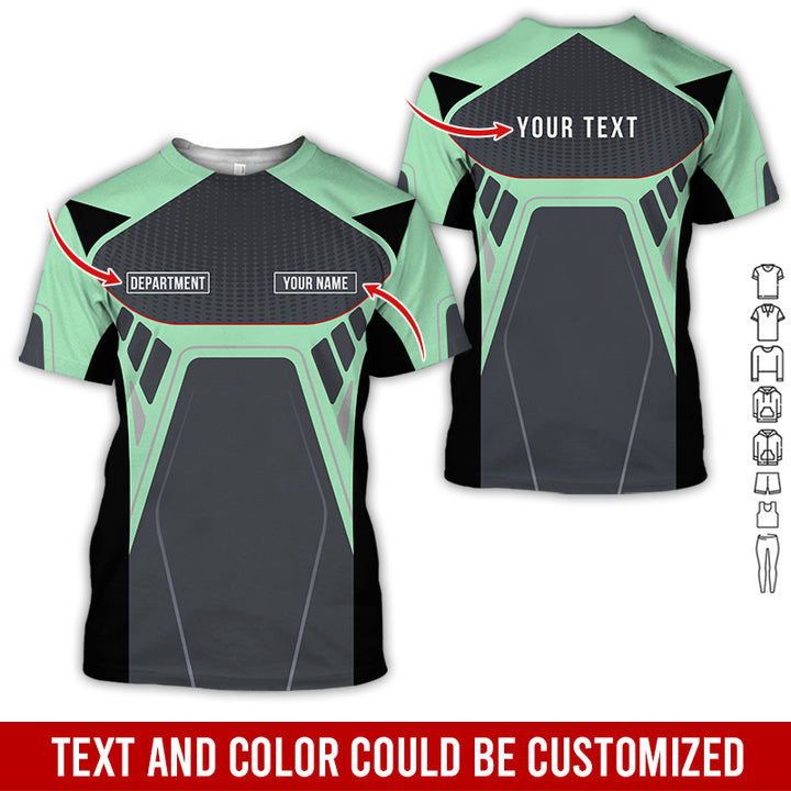 Personalized Name Workwear Style All Over Printed Clothes HT264