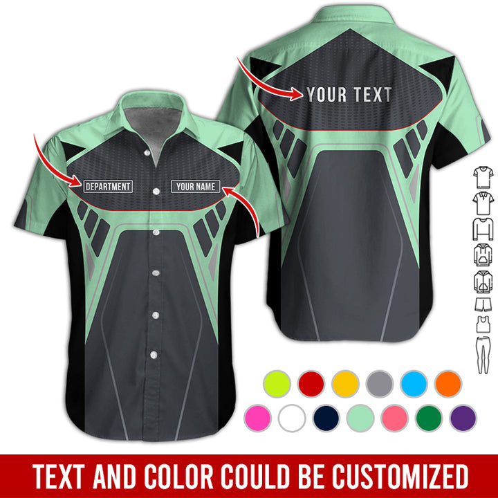 Personalized Name Workwear Style All Over Printed Clothes HT264