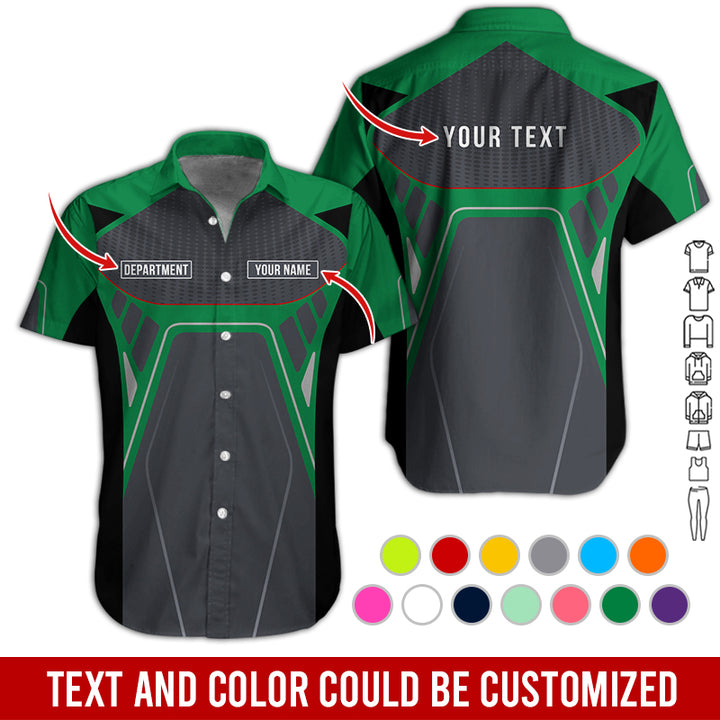 Personalized Name Workwear Style All Over Printed Clothes HT264