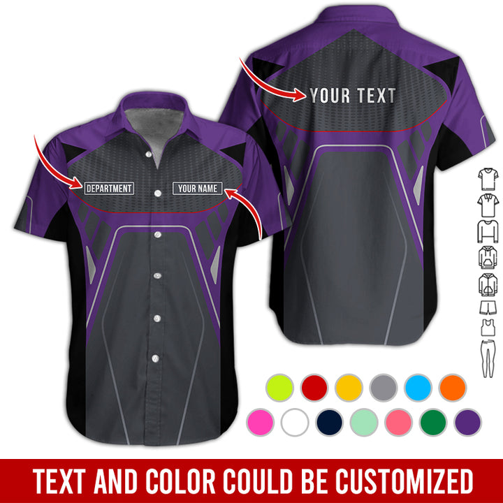 Personalized Name Workwear Style All Over Printed Clothes HT264