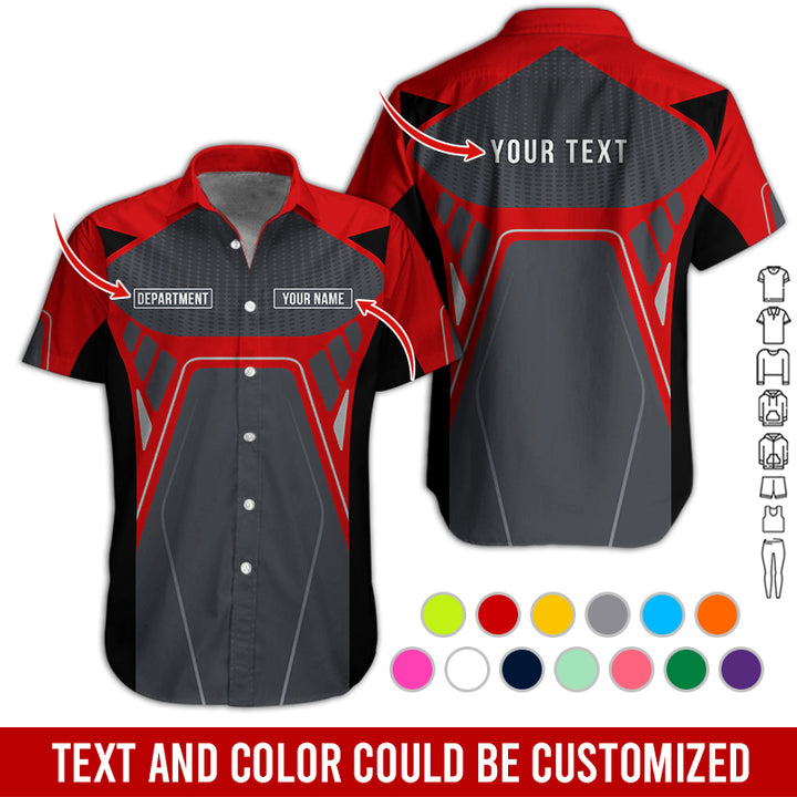 Personalized Name Workwear Style All Over Printed Clothes HT264