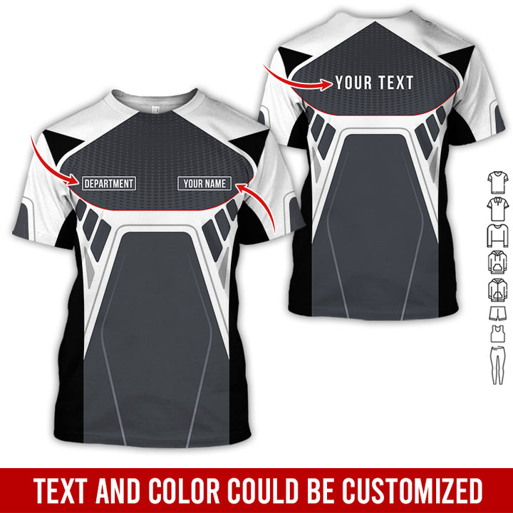 Personalized Name Workwear Style All Over Printed Clothes HT264