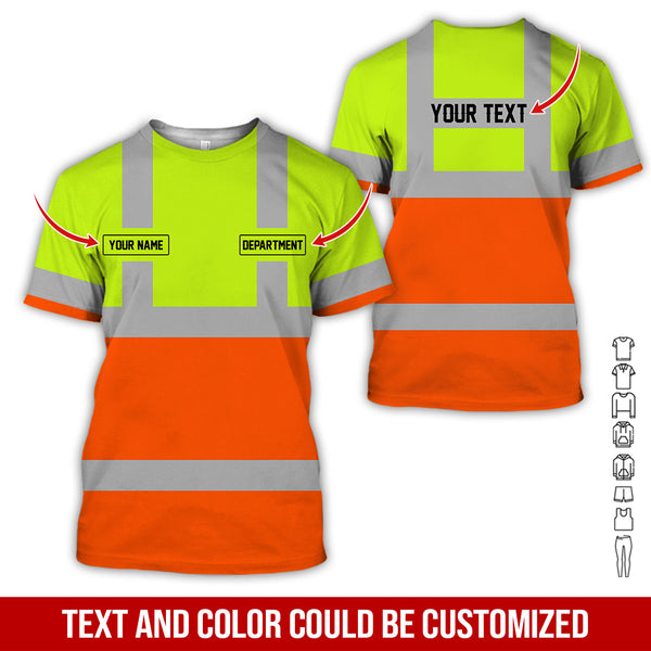 Pesonalized Name And Department Heavy Equipment All Over Printed Clothes GH798