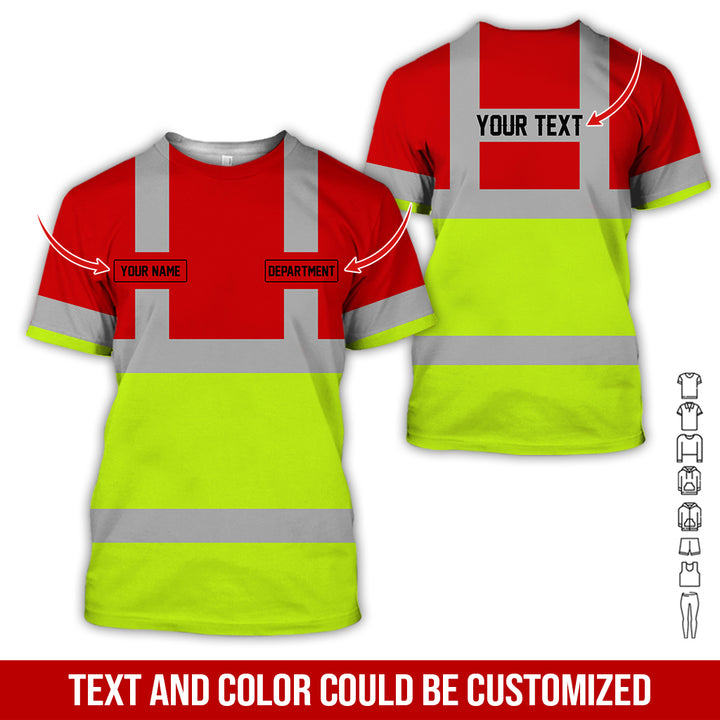 Pesonalized Name And Department Heavy Equipment All Over Printed Clothes GH798