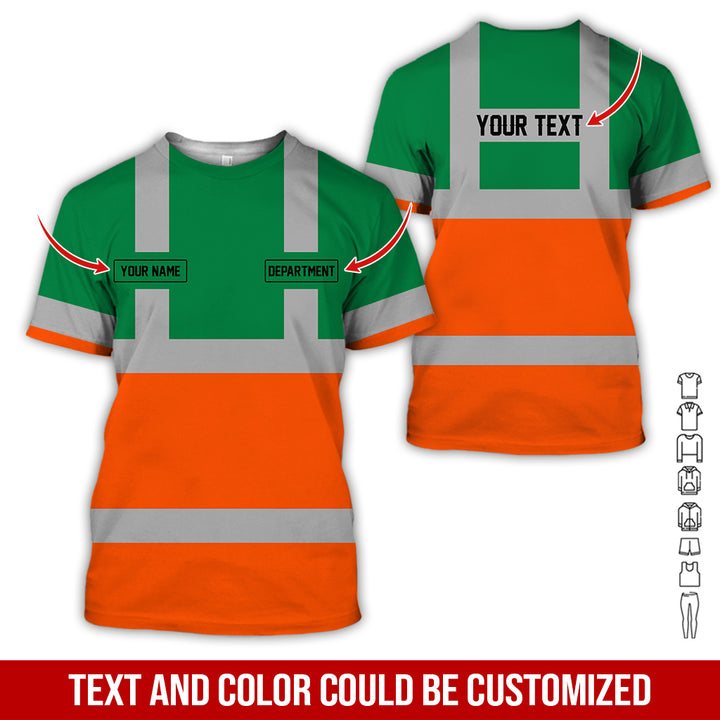 Pesonalized Name And Department Heavy Equipment All Over Printed Clothes GH798