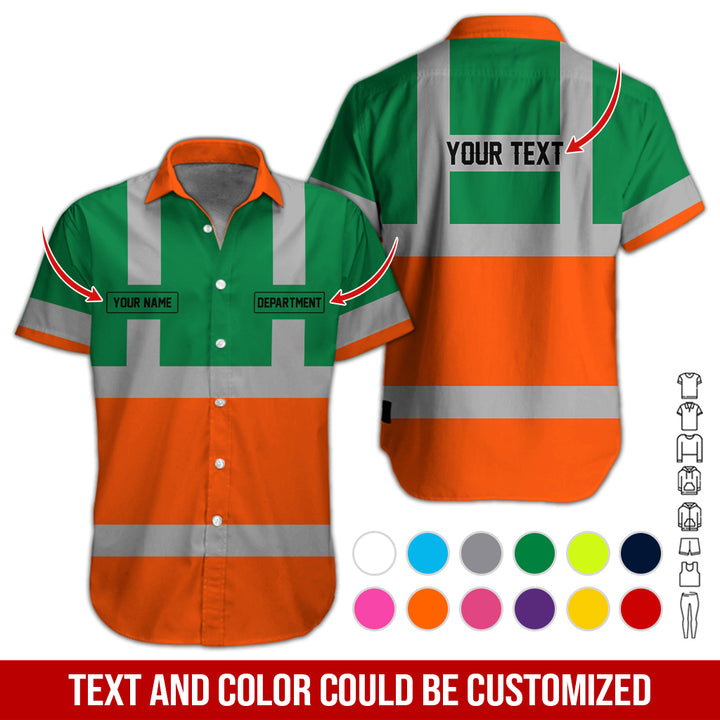 Pesonalized Name And Department Heavy Equipment All Over Printed Clothes GH798