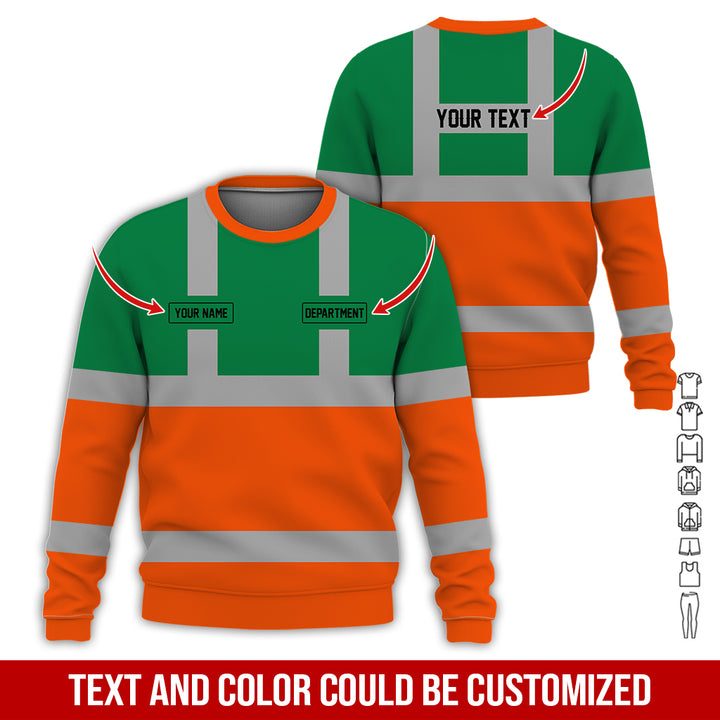 Pesonalized Name And Department Heavy Equipment All Over Printed Clothes GH798
