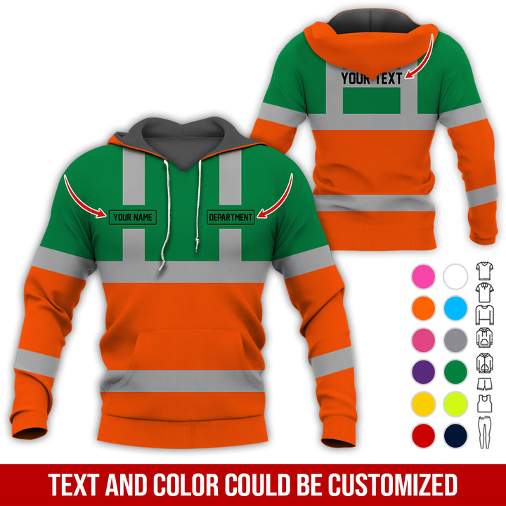 Pesonalized Name And Department Heavy Equipment All Over Printed Clothes GH798