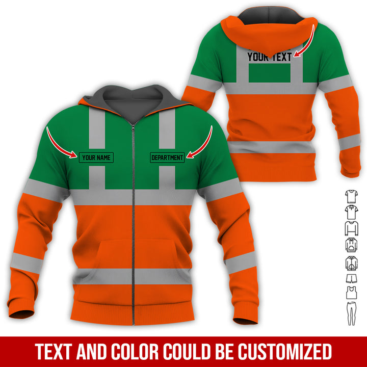 Pesonalized Name And Department Heavy Equipment All Over Printed Clothes GH798