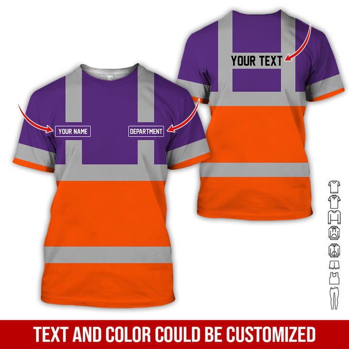 Pesonalized Name And Department Heavy Equipment All Over Printed Clothes GH798