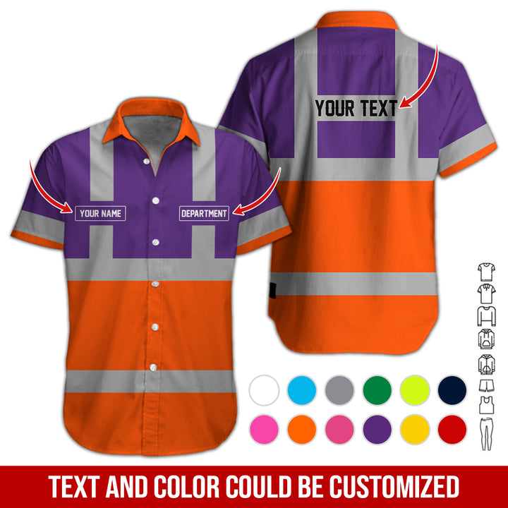 Pesonalized Name And Department Heavy Equipment All Over Printed Clothes GH798