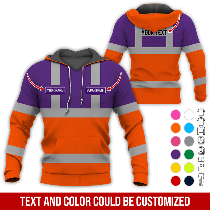 Pesonalized Name And Department Heavy Equipment All Over Printed Clothes GH798