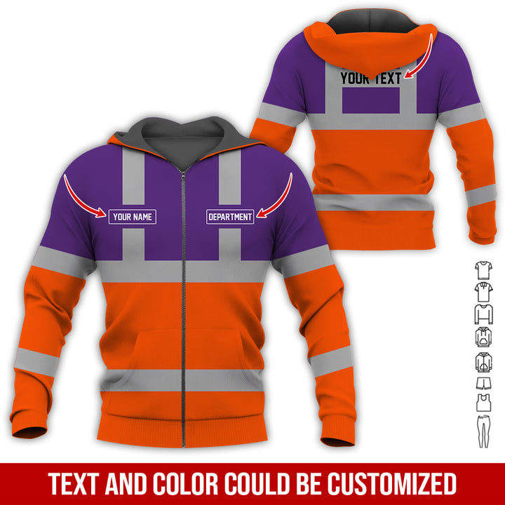 Pesonalized Name And Department Heavy Equipment All Over Printed Clothes GH798