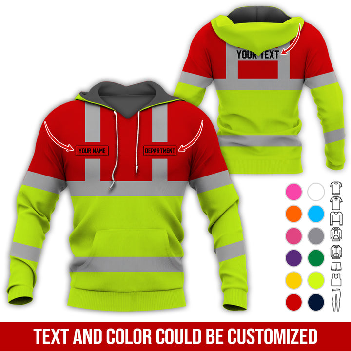 Pesonalized Name And Department Heavy Equipment All Over Printed Clothes GH798