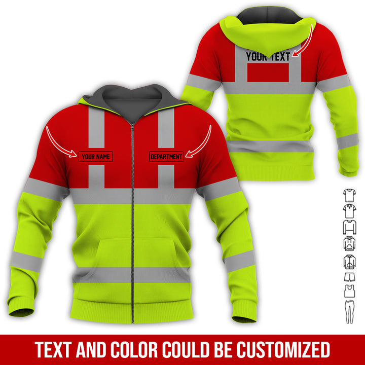 Pesonalized Name And Department Heavy Equipment All Over Printed Clothes GH798