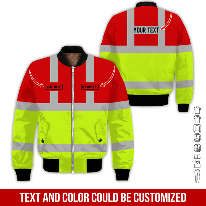 Pesonalized Name And Department Heavy Equipment All Over Printed Clothes GH798