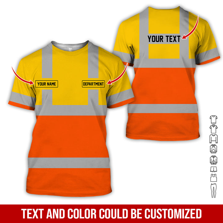 Pesonalized Name And Department Heavy Equipment All Over Printed Clothes GH798