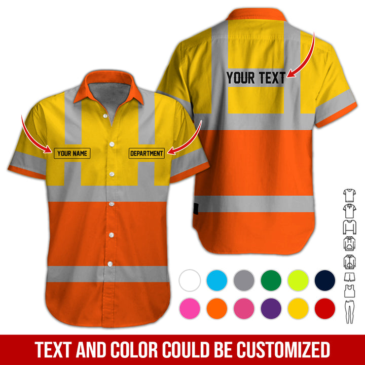 Pesonalized Name And Department Heavy Equipment All Over Printed Clothes GH798