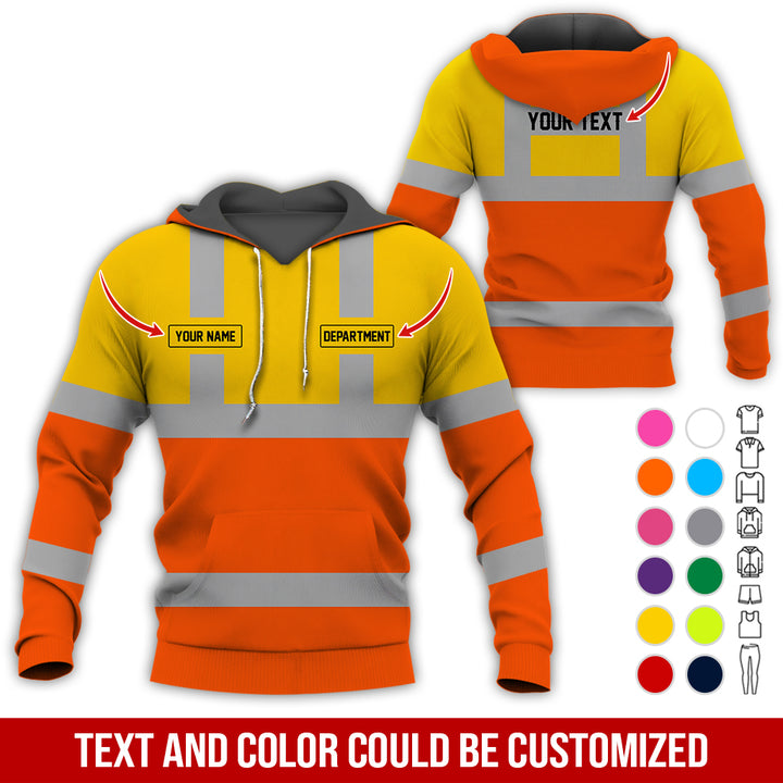 Pesonalized Name And Department Heavy Equipment All Over Printed Clothes GH798