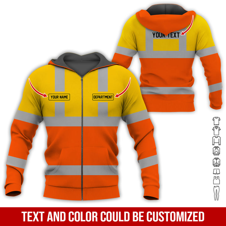 Pesonalized Name And Department Heavy Equipment All Over Printed Clothes GH798