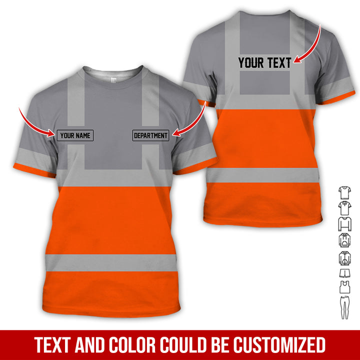Pesonalized Name And Department Heavy Equipment All Over Printed Clothes GH798