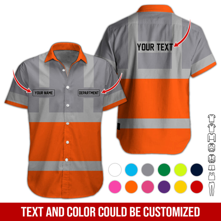 Pesonalized Name And Department Heavy Equipment All Over Printed Clothes GH798
