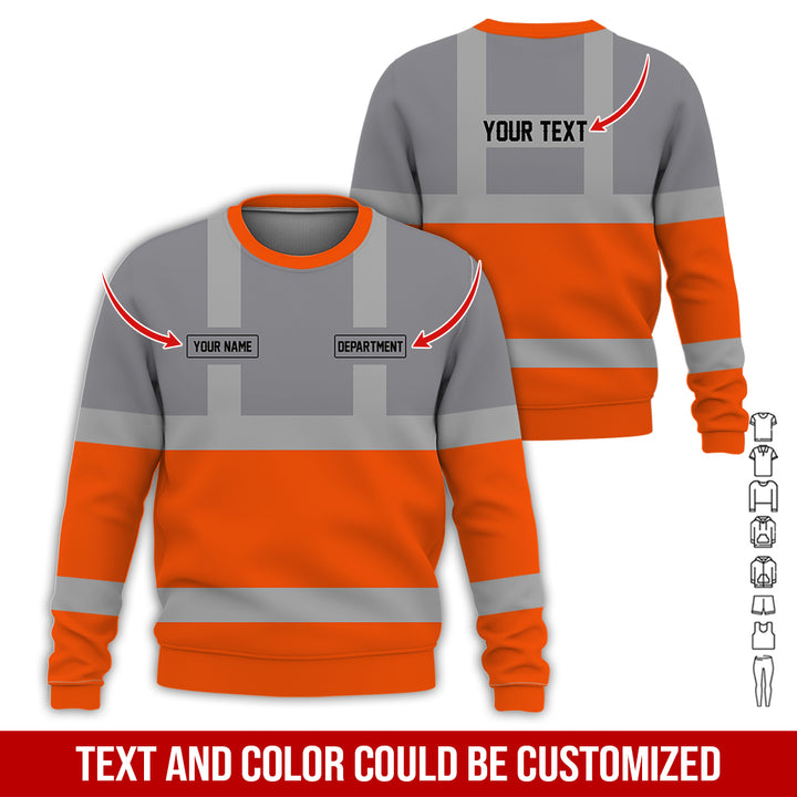 Pesonalized Name And Department Heavy Equipment All Over Printed Clothes GH798