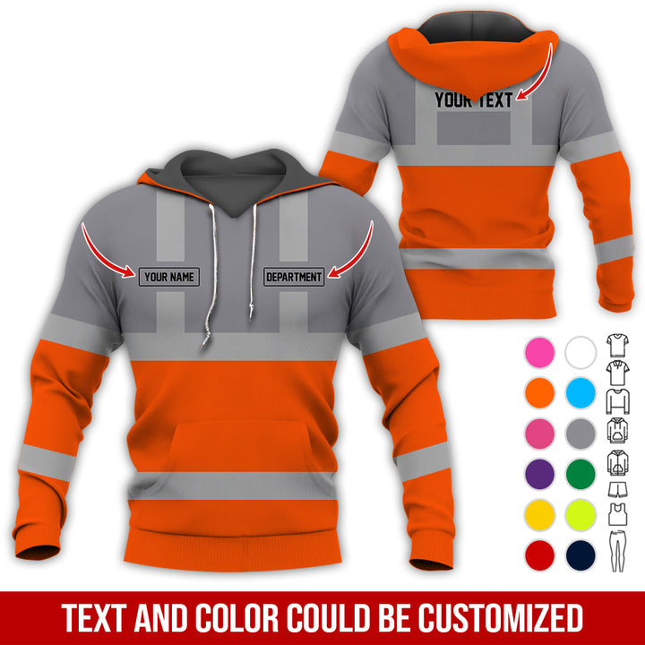 Pesonalized Name And Department Heavy Equipment All Over Printed Clothes GH798