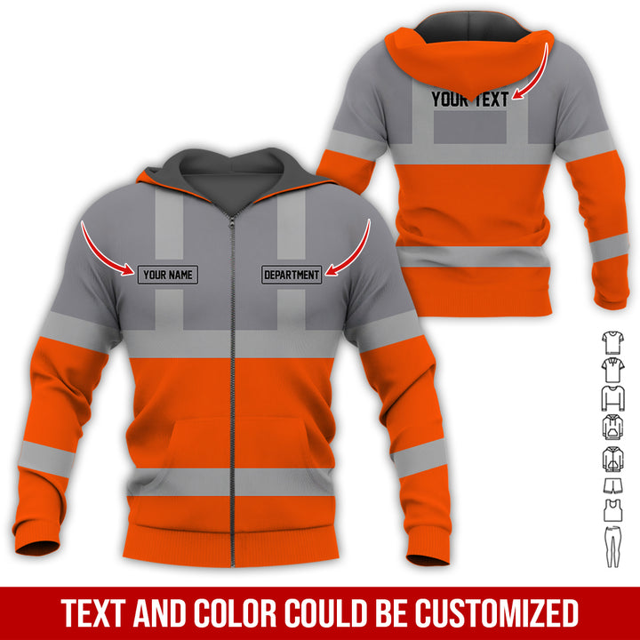 Pesonalized Name And Department Heavy Equipment All Over Printed Clothes GH798