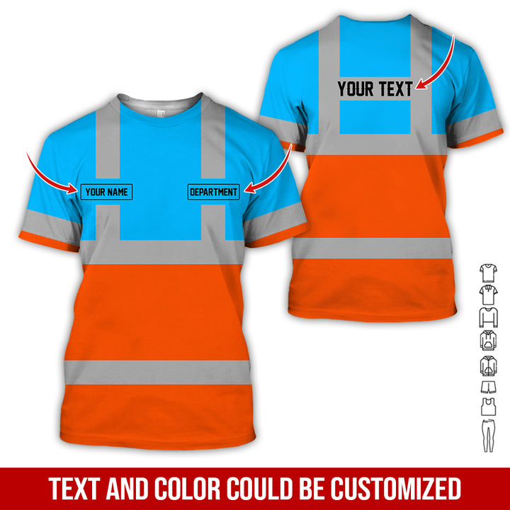 Pesonalized Name And Department Heavy Equipment All Over Printed Clothes GH798