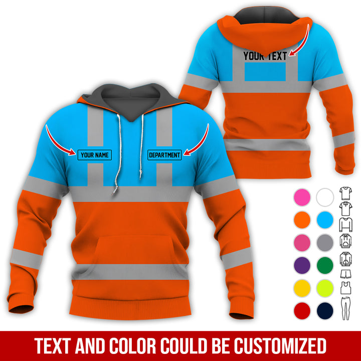 Pesonalized Name And Department Heavy Equipment All Over Printed Clothes GH798
