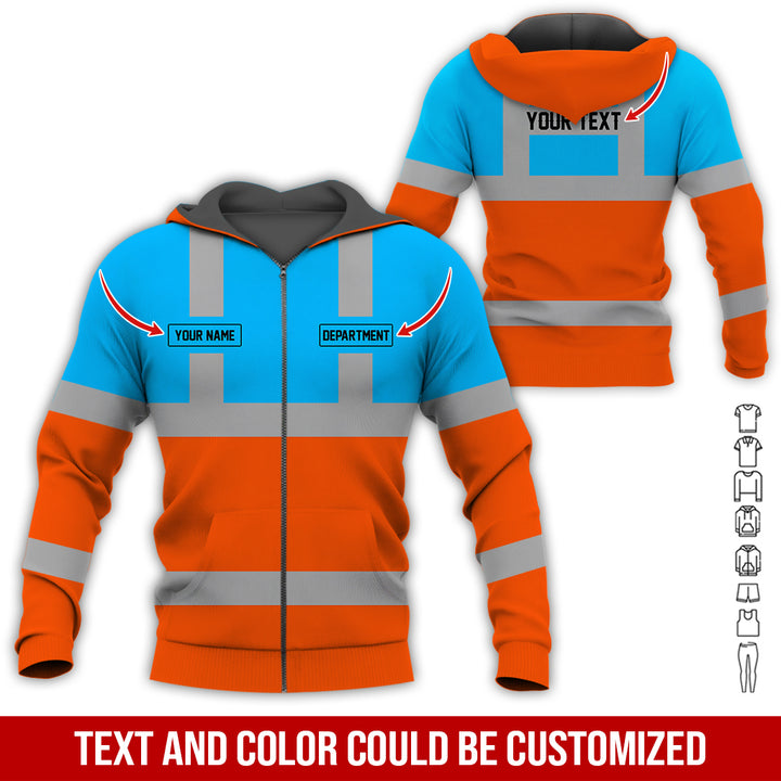 Pesonalized Name And Department Heavy Equipment All Over Printed Clothes GH798