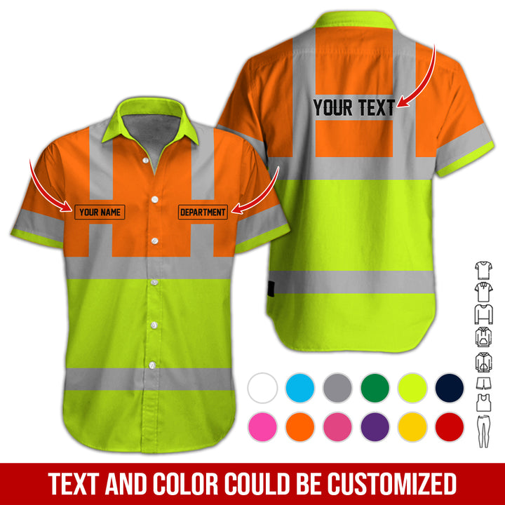 Pesonalized Name And Department Heavy Equipment All Over Printed Clothes GH798