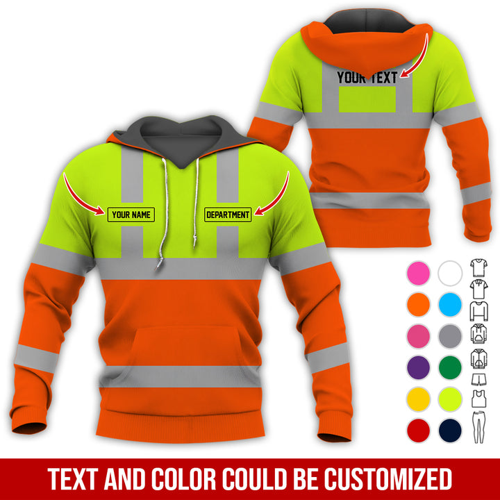 Pesonalized Name And Department Heavy Equipment All Over Printed Clothes GH798