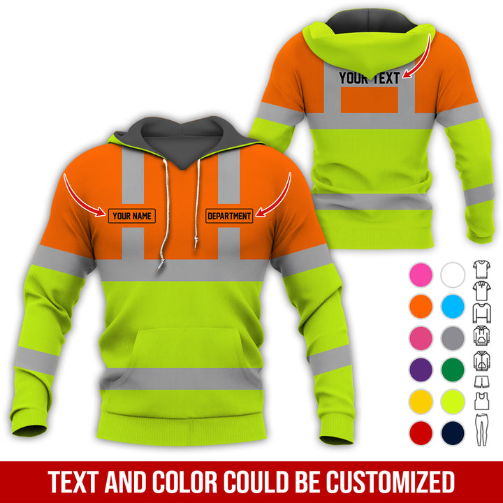 Pesonalized Name And Department Heavy Equipment All Over Printed Clothes GH798