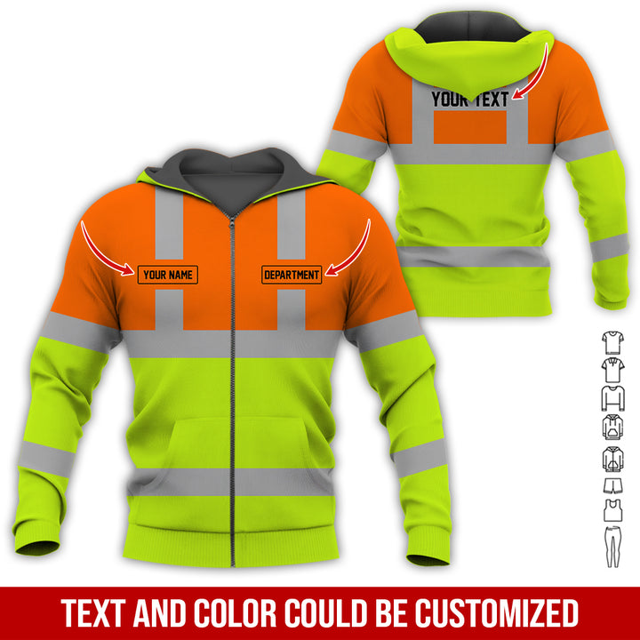 Pesonalized Name And Department Heavy Equipment All Over Printed Clothes GH798